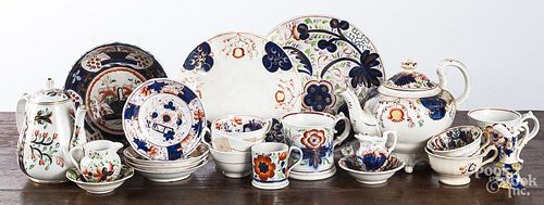 Collection of Gaudy Welsh porcelain.