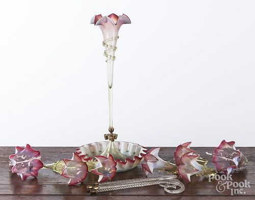 Victorian glass epergne