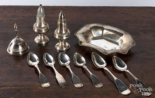 Silver, to include coin spoons, etc.