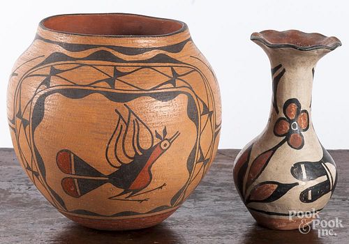 Southwest pottery olla, etc.