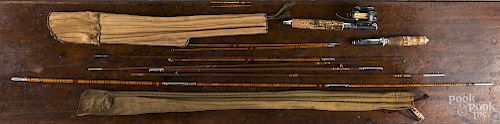 Two H. J. Frost bamboo fly rods.
