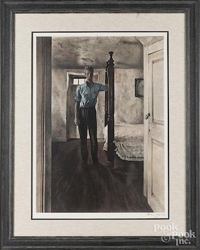 Andrew Wyeth signed lithograph of Arthur Cleveland