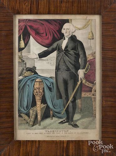 N. Currier color lithograph of George Washington