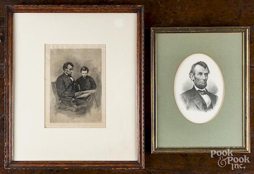 Two Abraham Lincoln portraits, 19th c.