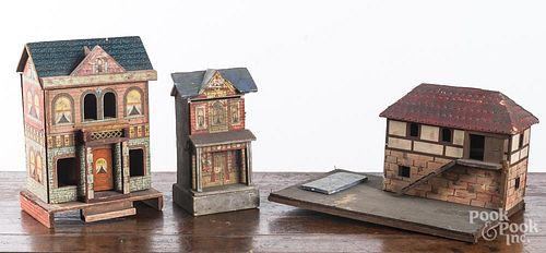 Bliss paper litho dollhouse, 13'' h.