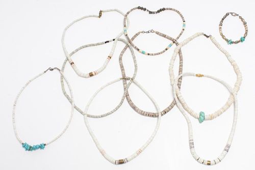 Navajo American Indian Heishi Necklaces & Bracelet