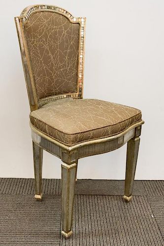 Hollywood Regency Mirrored Side Chair
