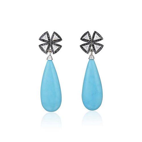 A Pair of Turquoise Drop Earrings