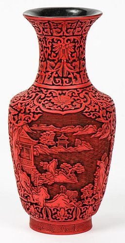 Chinese Cinabar Vase