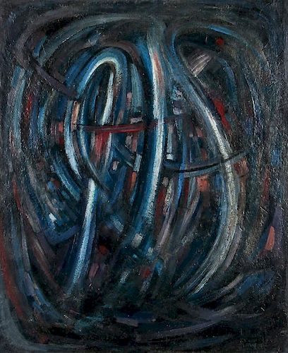 Domingo Ravenet (Cuban, 1905-1969) Abstract Oil Painting