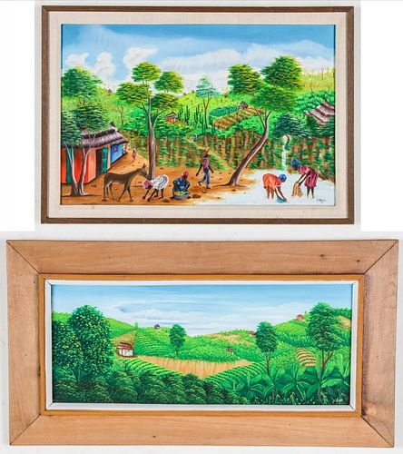 E. Blanc (Haitian, 20th c.) 2 Paintings