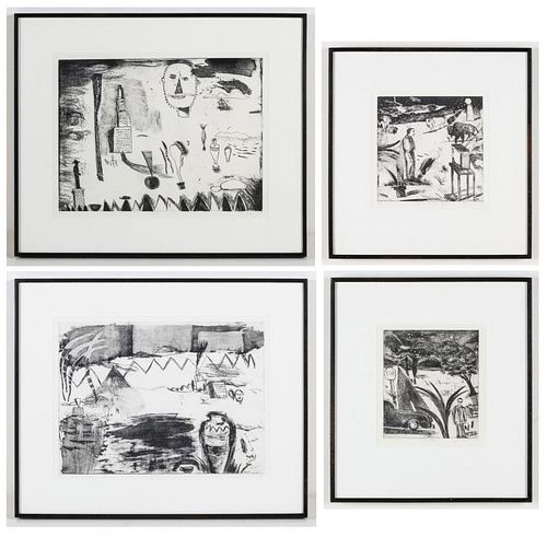Tom Judd (20th c.) Group of 4 Framed Etchings