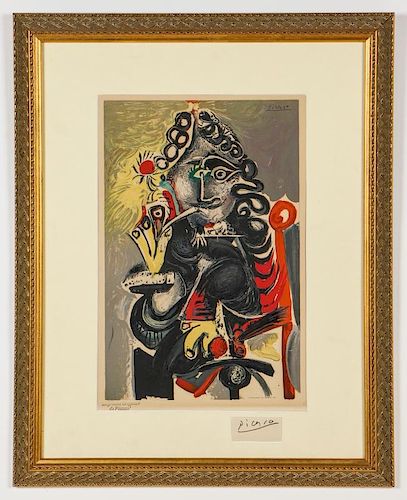After Pablo Picasso (1881-1973) "Mousquetaire a la Pipe"