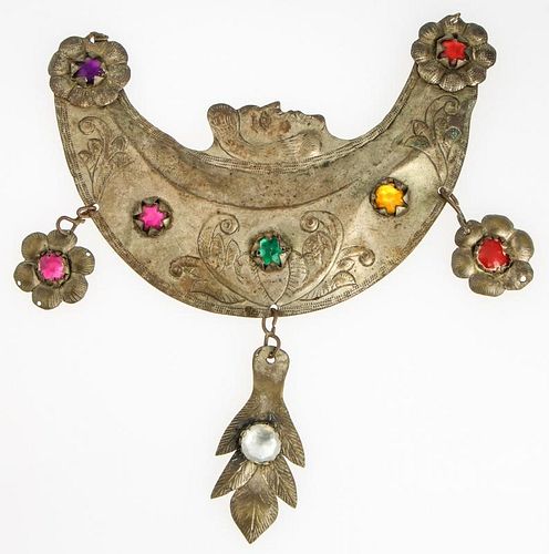 Old Peruvian Crescent Moon Necklace
