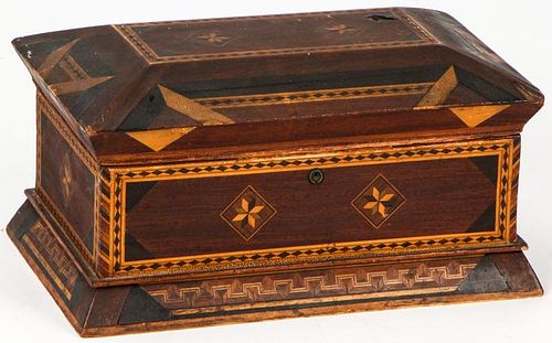 Antique Inlaid Wood Box