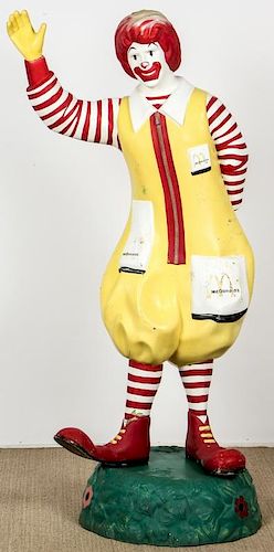 Vintage Life-Size Ronald McDonald Statue