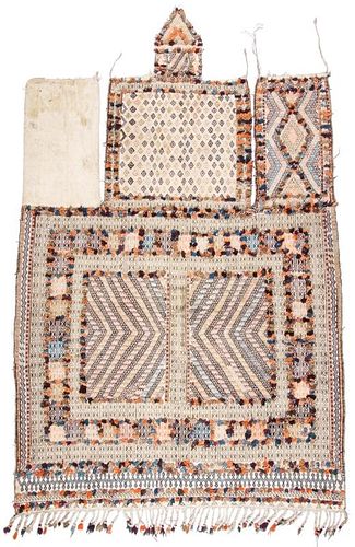 Afghan Mixed Technique Flat-weave Trapping, Early 20th C.