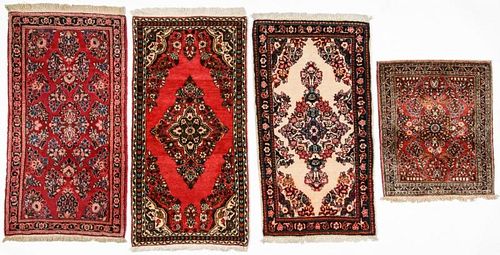 4 Semi-Antique Persian Sarouk Rugs