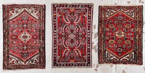 3 Semi-Antique Persian Hamadan Rugs