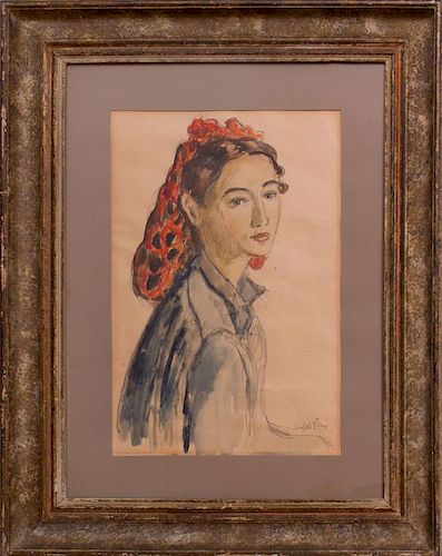 WALDO PIERCE (1884-1970): PORTRAIT OF ARTIST'S WIFE, IVY