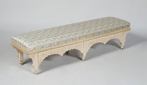 CONTINENTAL WHITE PAINTED-WINDOW BENCH