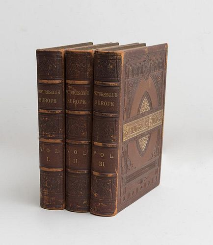 BAYARD TAYLOR ED., PICTURESQUE EUROPE, THREE VOLUMES