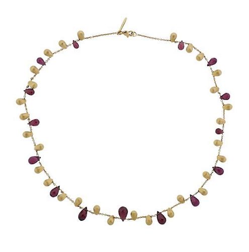 Marco Bicego Paradise Gemstone 18k Gold Necklace
