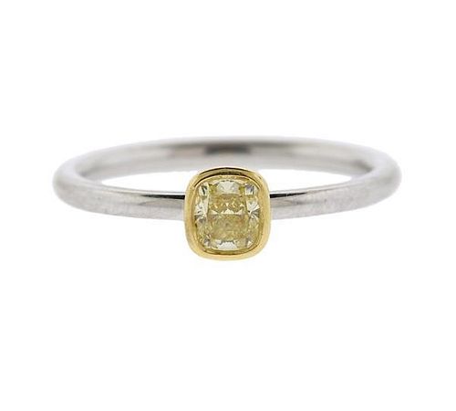 Tiffany &amp; Co 0.32ct Intense Yellow Diamond Engagement Ring