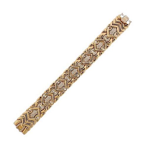 Bvlgari Bulgari Trika 18k Gold Diamond Bracelet