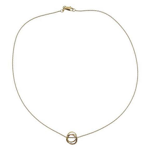 Cartier Trinity 18k Gold Diamond Pendant Necklace
