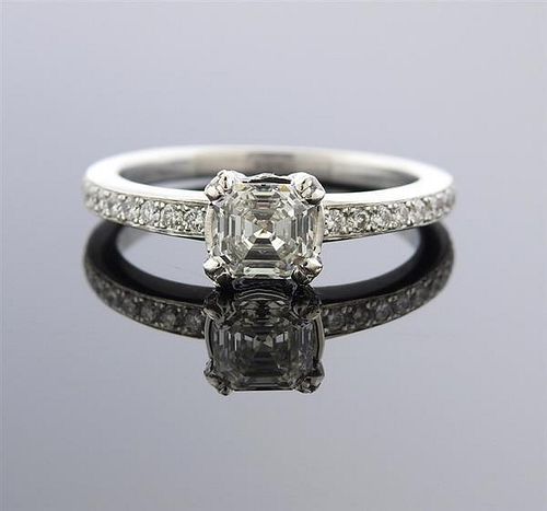 GIA 0.80ct Diamond 18k Gold Engagement Ring