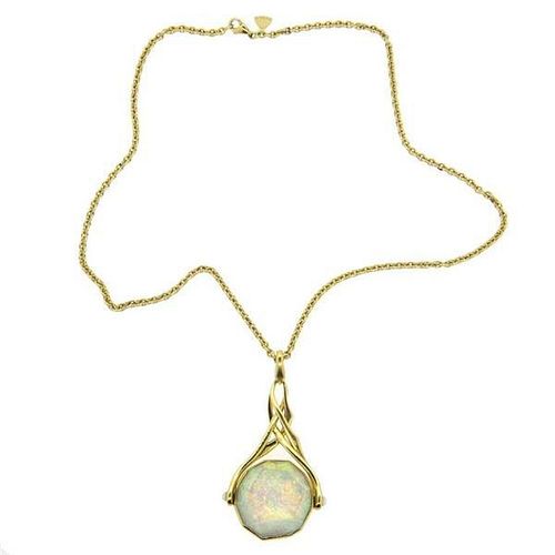 Stephen Webster 18k Gold Opal Mother of Pearl Flip Pendant Necklace