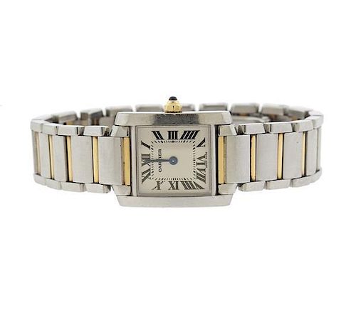 Cartier Tank Francaise 18k Gold Steel Watch