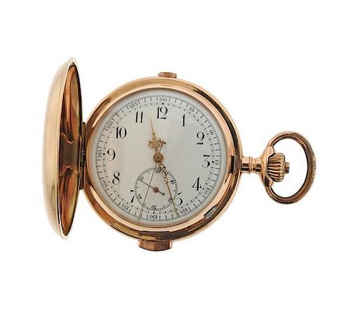 Antique 14k Gold Repeater Chronograph Pocket Watch