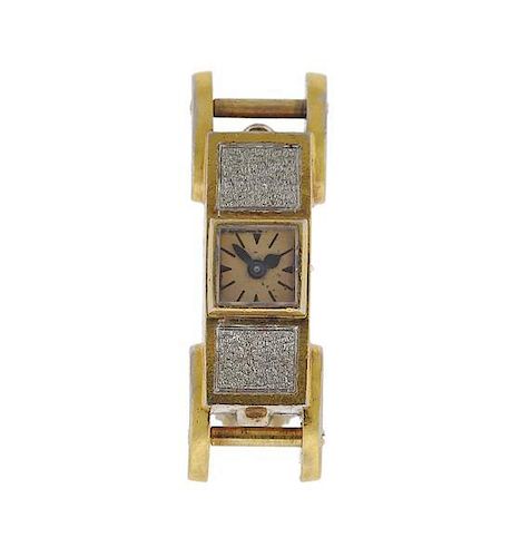 LeCoultre 18k Gold Backwind Watch cal.101