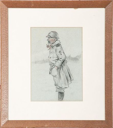 Pastel Drawing, French Soldier