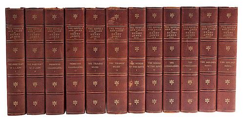 [Literature - Henry James - New York Edition] 24 Volumes Henry James in 1/2 Morocco - Alvin Langdon Coburn Frontis Illustrati