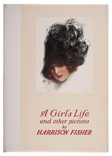[Illustrated - Harrison Fisher] A Girl's Life, by Harrison Fisher, 1913 First Edition Folio in Original Box