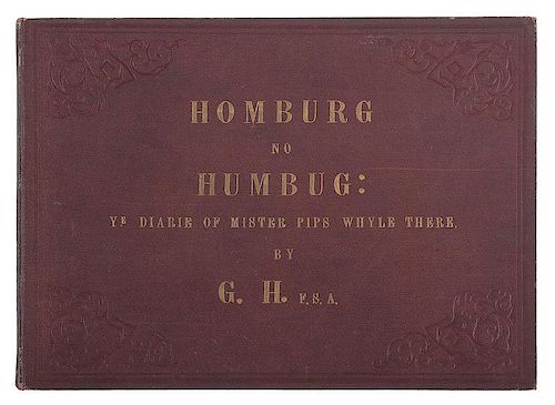 [Illustrated - Color] Homburg No Humbug, Victorian Humor with 9 Color Illustrations by G.H., 1867