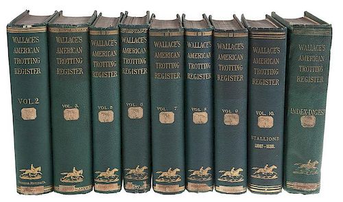 [Americana - Horse Racing] 17 Volumes of Wallace's American Trotting Register, 1874-1891