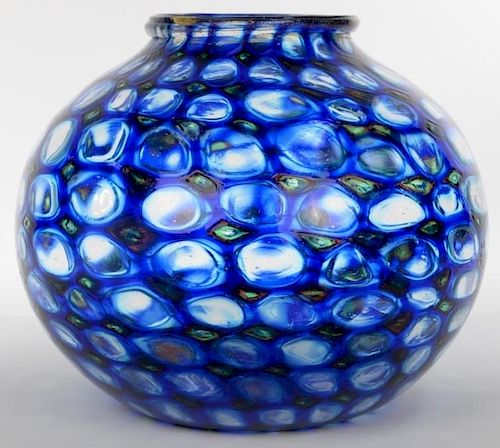 Ercole Barovier (1889-1972) mosaic vase Vetreria Artistica Barovier, Italy, circa 1925, clear glass with mosaic pattern of cl
