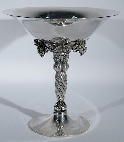 Georg Jensen footed compote with bunches of grapes, #263B