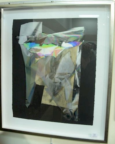 Larry Stuart Bell (b. 1939), mixed media on paper, Mirage Study, signed lower right: L. Bell 89, 25 1/2" x 21"