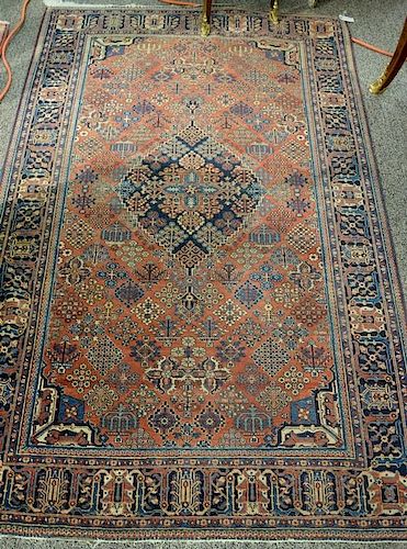Kashan Oriental throw rug. 4'5" x 7'3"
