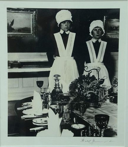 Bill Brandt (1904-1983), silver print, "Parlour Maid and Under Parlour Maid Ready to Serve", pencil signed lower right: Bill
