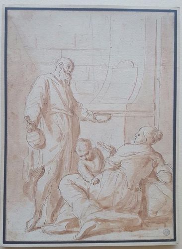 Italian Old Master Drawing Anton Domenico Gabbiani (1652–1726) attr.