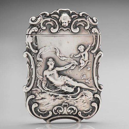 Sterling Match Safe with Venus and Cherub