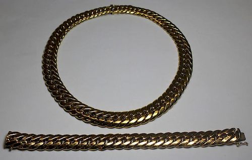 JEWELRY. Italian Uno-A-Erre Gold Jewelry Grouping.