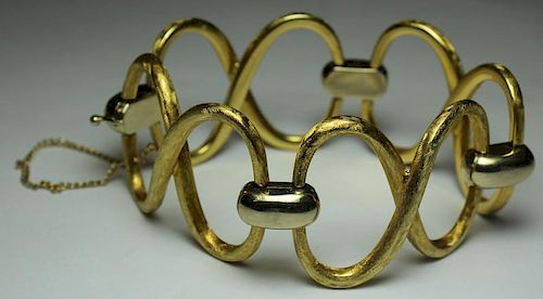 JEWELRY. 18kt Gold Infinity Link Bracelet.