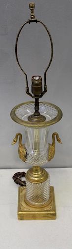 Attributed To Baccarat Bronze Mounted Cut Glass